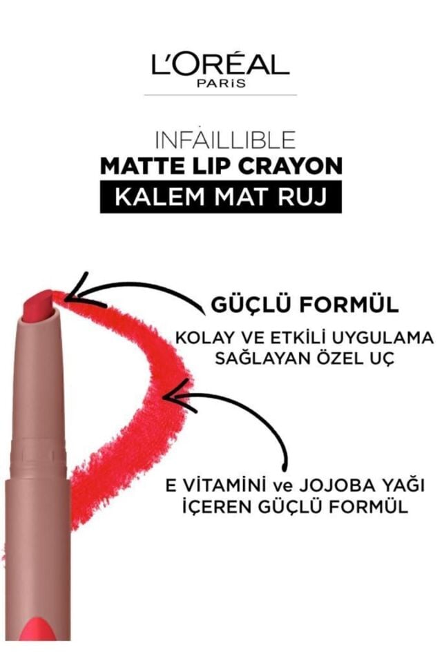 L'oréal Paris Infaillible Matte Lip Crayon Kalem Mat Ruj - 110 Caramel Rebel