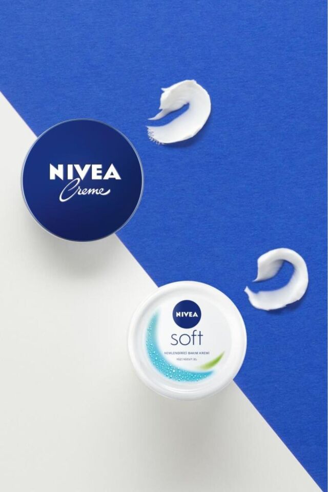 Nivea Soft Nemlendirici El Yüz ve Vücut Bakım Kremi 300ml, Jojoba Yağı, E Vitamini, Pürüzsüz Cilt, X2 Adet