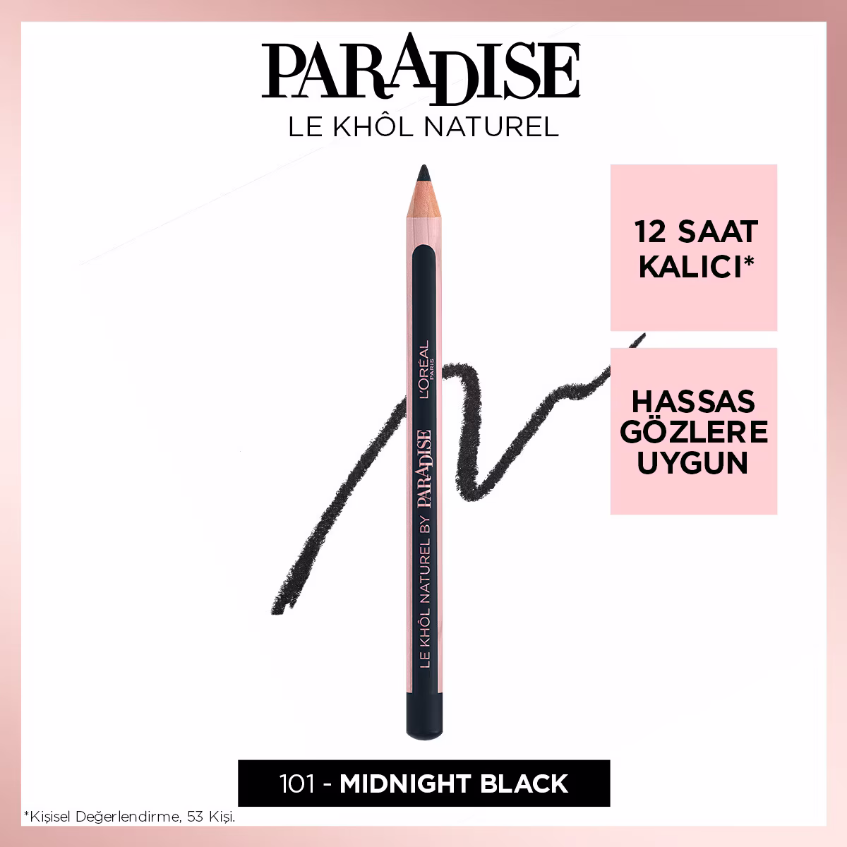 L'Oreal Paris Paradise Le Khol Göz Kalemi 101 Midnight Black