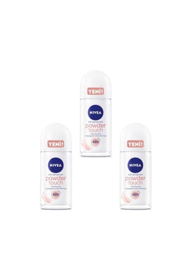 Nivea Deo Roll-on Kadın Deodorant Invisible Powder Touch 50 Ml 3 Adet