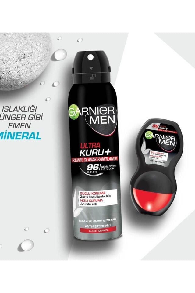 Garnier Men Ultra Kuru+Sprey 150 Ml
