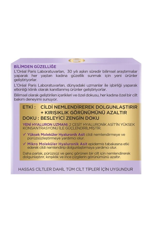 L’oréal Paris Hyaluron Uzmanı Cilt Dolgunlaştıran Nemlendirici Gece Kremi 50 ml