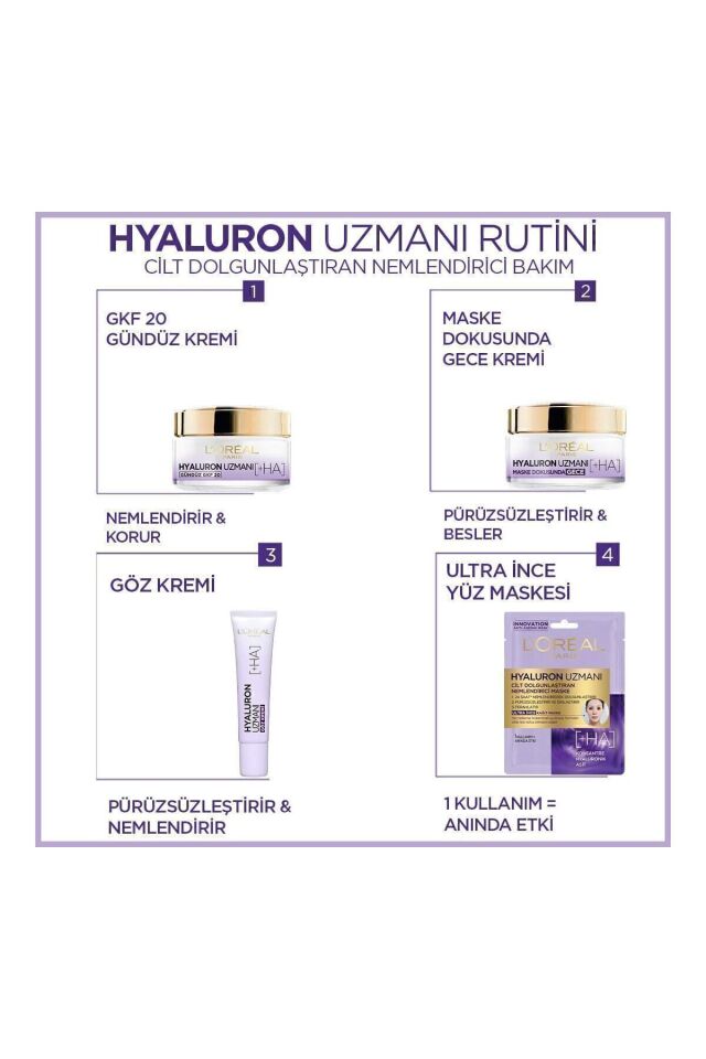 L’oréal Paris Hyaluron Uzmanı Cilt Dolgunlaştıran Nemlendirici Gece Kremi 50 ml
