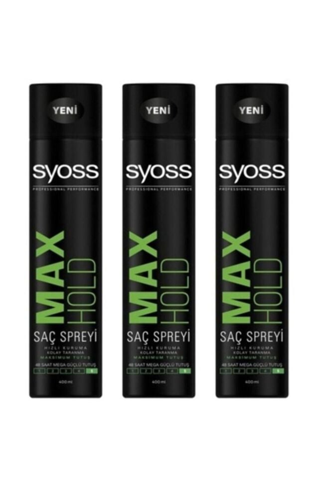 Saç Spreyi Max Hold 3 X 400 ml