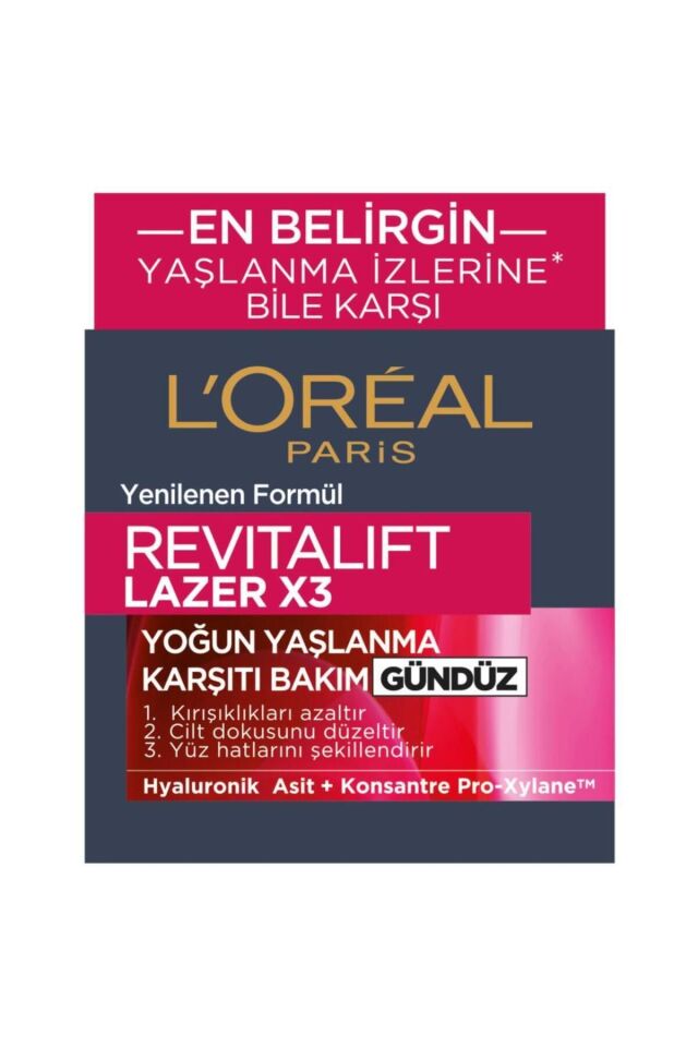 L'oréal Paris Revitalift Lazer X3 Yoğun Yaşlanma Karşıtı Gündüz Bakım Kremi Gece Bakım