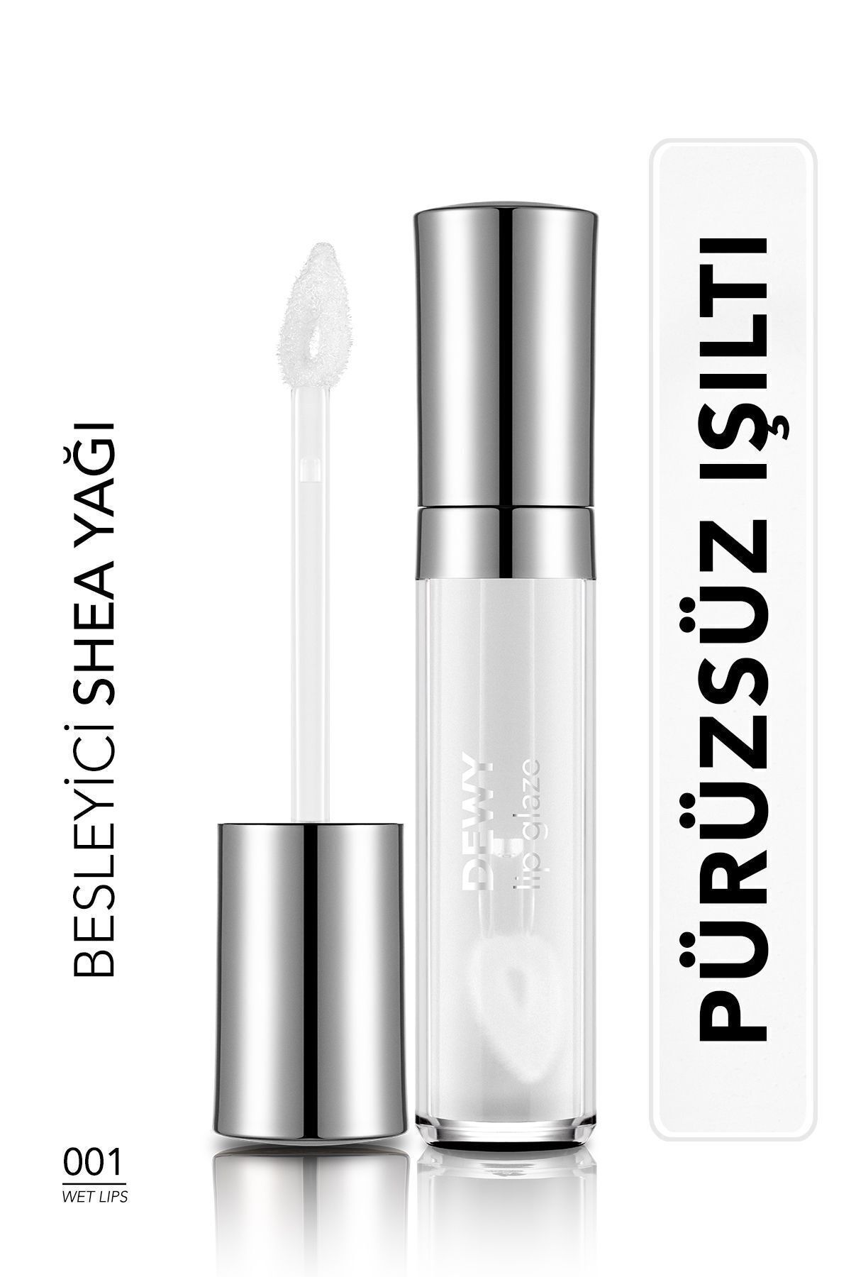 Flormar Besleyici Dudak Parlatıcısı - Dewy Lip Glaze - 001 Wet Lips-