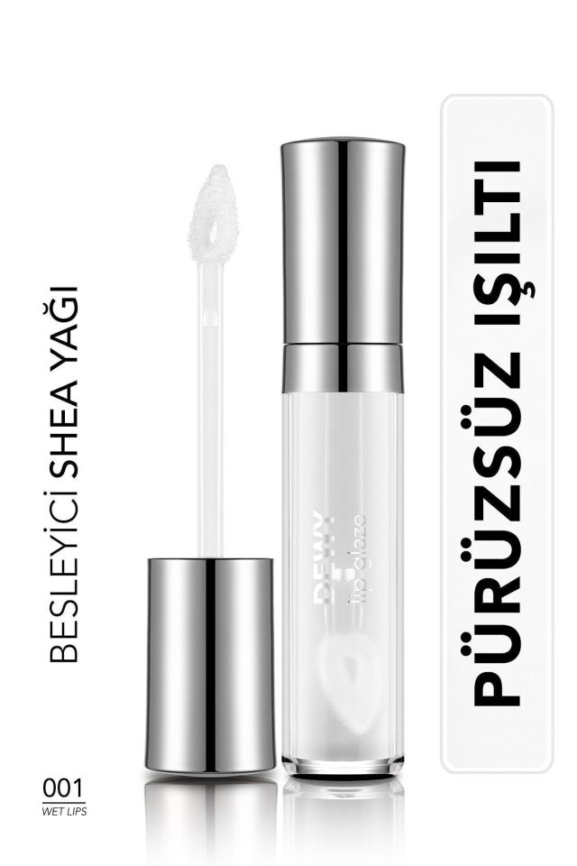 Flormar Besleyici Dudak Parlatıcısı - Dewy Lip Glaze - 001 Wet Lips-