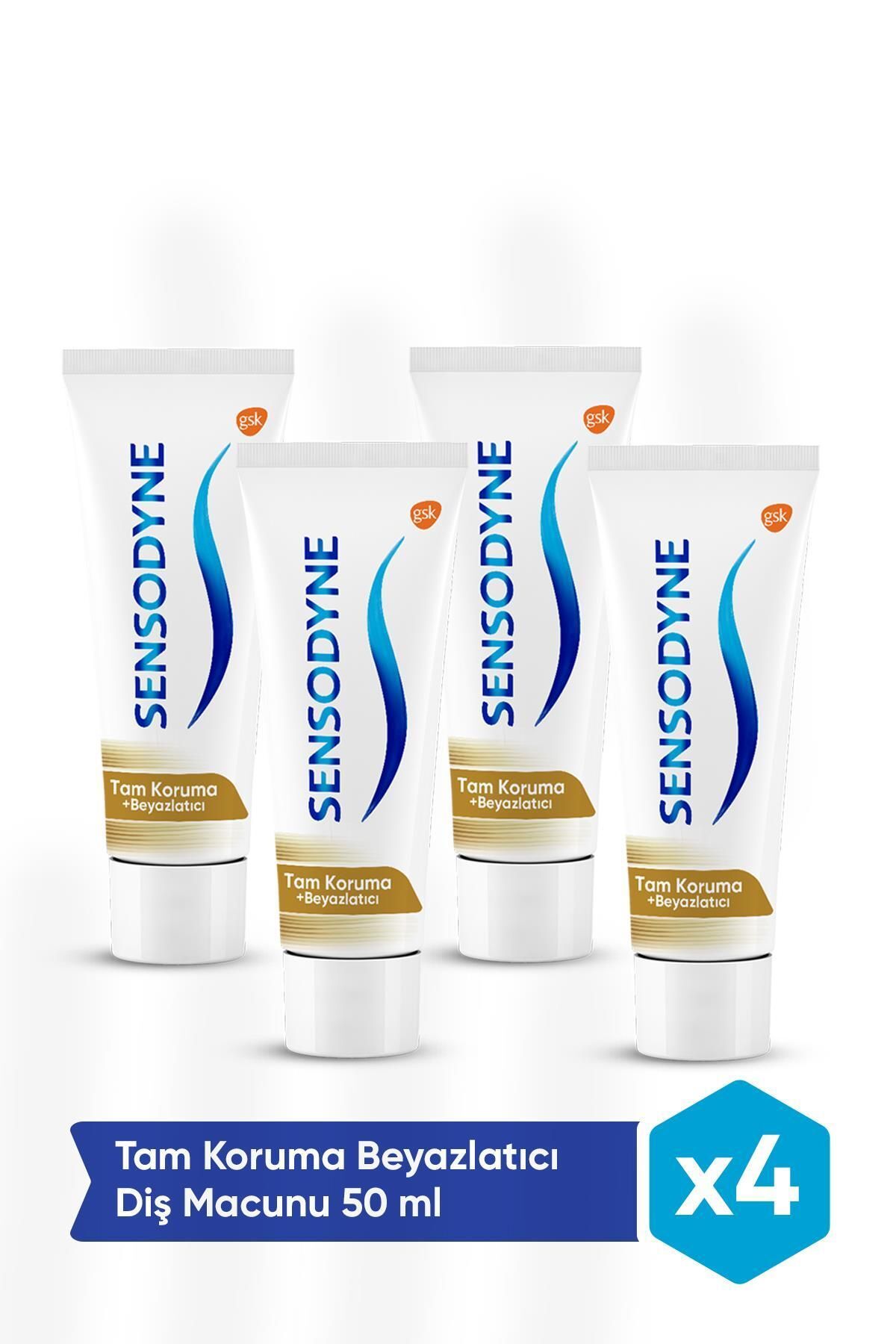 Sensodyne Tam Koruma Beyazlatıcı Diş Macunu 50 Ml, 4'lü Set