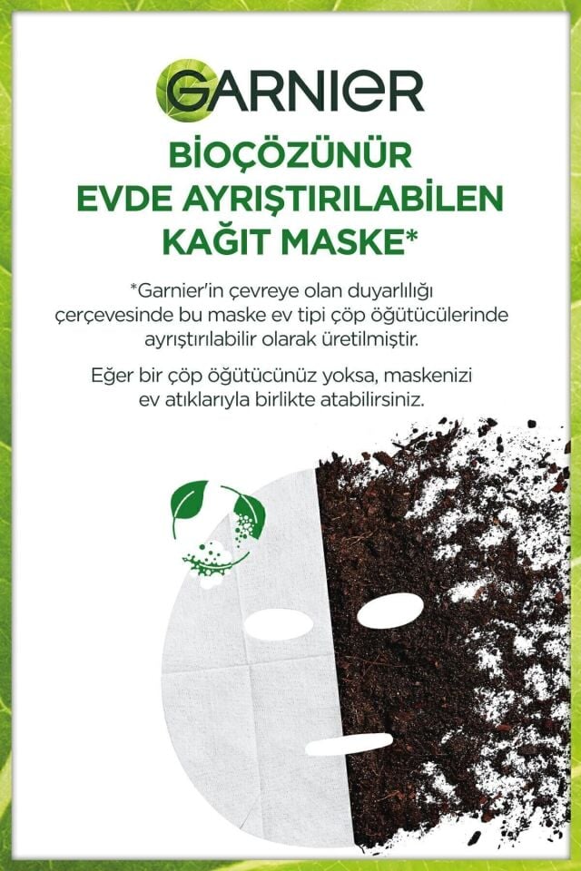 Garnier Siyah Yosunlu Gözenek Sıkılaştırıcı Kağıt Yüz Maskesi 3'lü Set