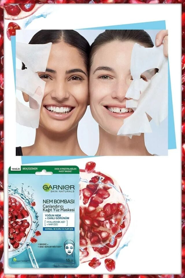 Garnier STD Nem Bombası Canlandırıcı Kağıt Maske 28 gr 3'lü Klasik