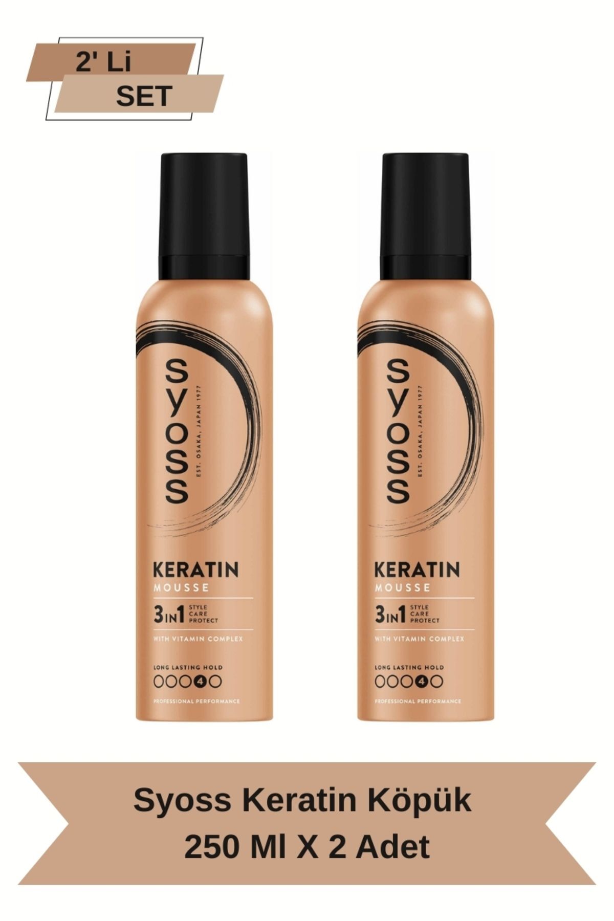 Syoss Keratin Köpük 250 ml - 2 Adet - Saç Onarıcı ve Besleyici