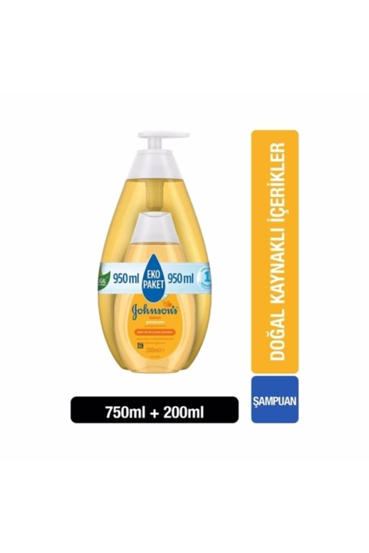 Johnson's Baby Bebek Şampuanı 750 Ml + Bebek Şampuanı 200 Ml