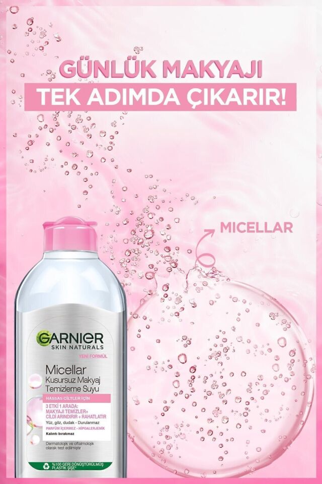 Garnier 2'li Micellar Kusursuz Makyaj Temizleme Suyu 400 Ml