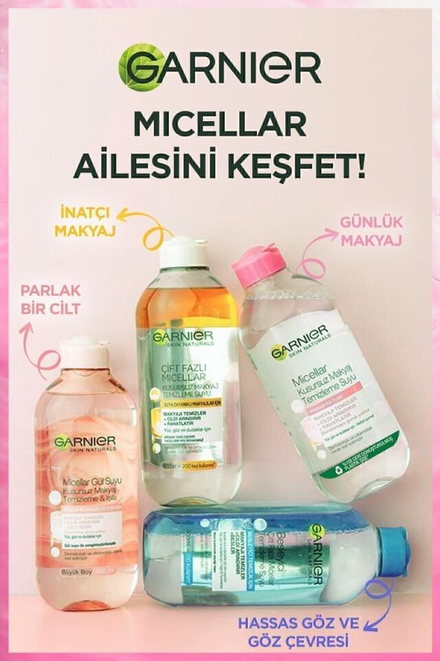 Garnier 2'li Micellar Kusursuz Makyaj Temizleme Suyu 400 Ml