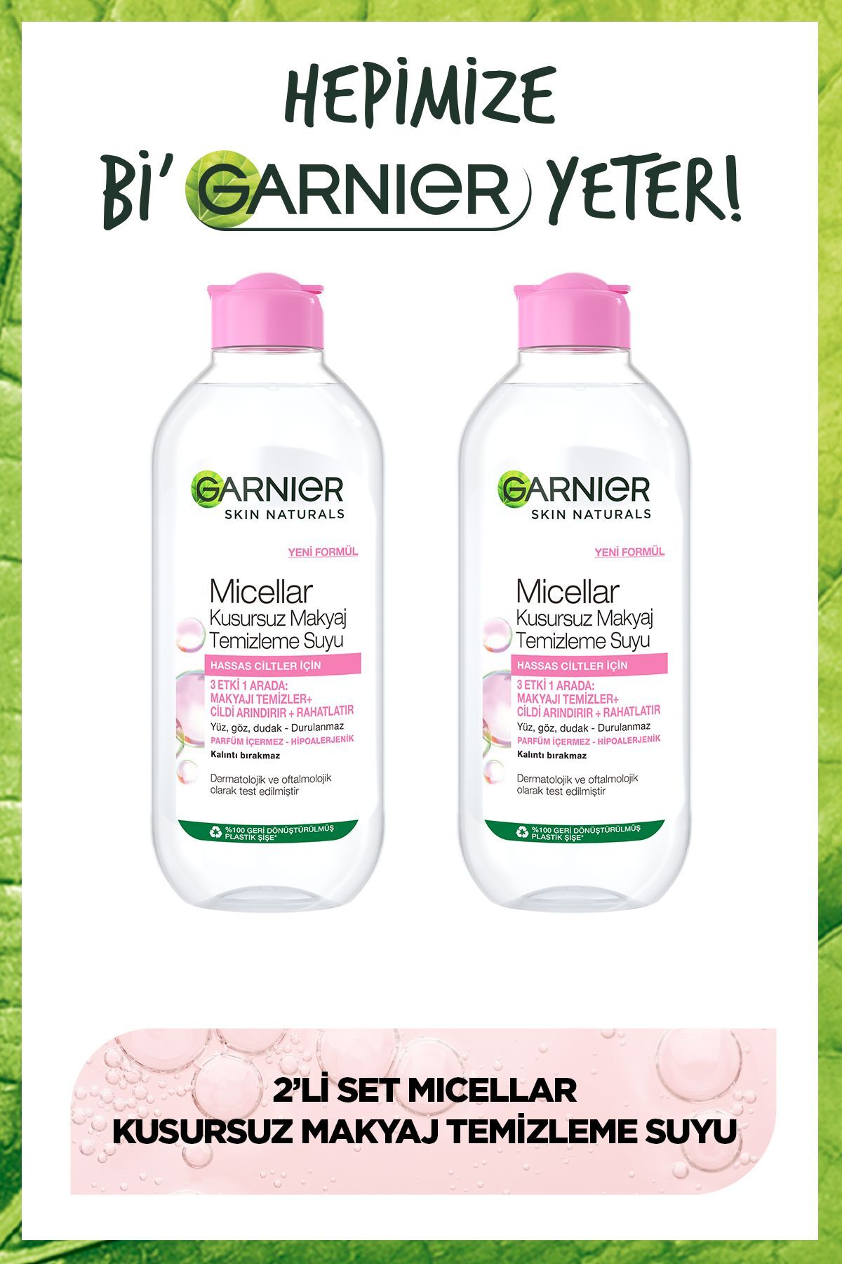 Garnier 2'li Micellar Kusursuz Makyaj Temizleme Suyu 400 Ml