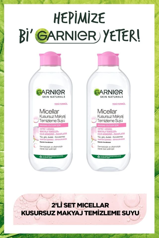 Garnier 2'li Micellar Kusursuz Makyaj Temizleme Suyu 400 Ml