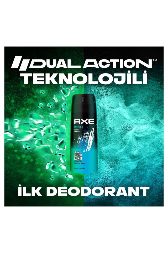 Axe Erkek Deodorant & Bodyspray Ice Chill 48 Saat Etkileyici Koku 150 ml X3 Adet