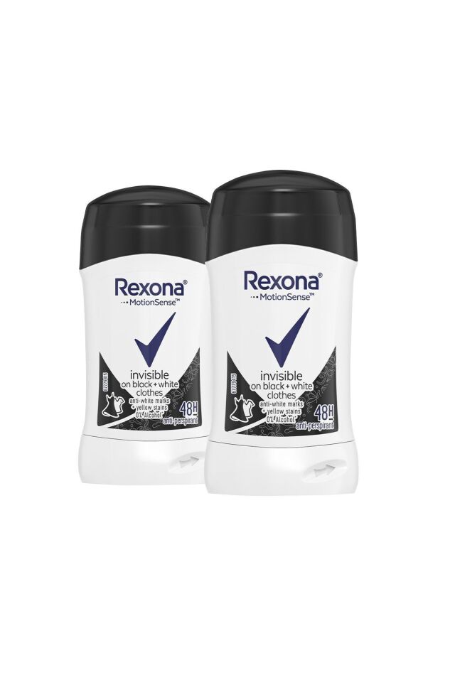 Rexona Motion Sense Kadın Stick Deodorant Invisible On Black + White Clothes 40 g X 2 Adet