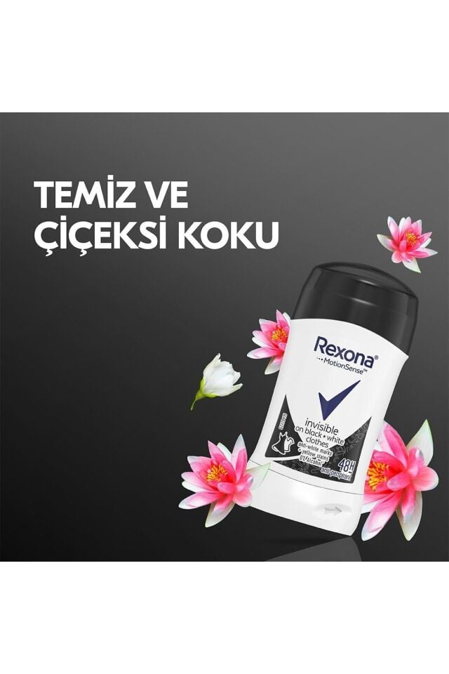 Rexona Motion Sense Kadın Stick Deodorant Invisible On Black + White Clothes 40 g X 2 Adet