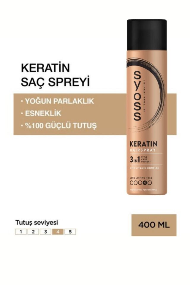 Syoss Keratin Sprey 400 ml - 2 Adet - Saç Onarıcı