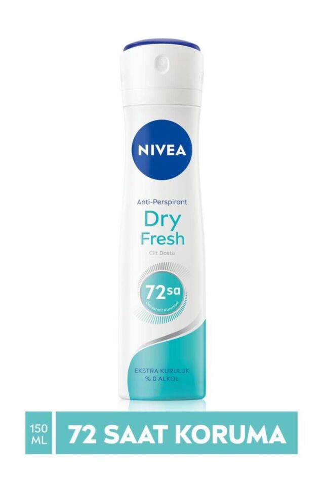 Nivea Kadın Sprey Deodorant Dry Fresh,48 Saat Koruma,150mlx3