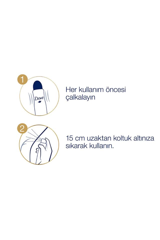 Dove Kadın Sprey Deodorant Original 1/4 Nemlendirici Krem Etkili 150 ml X3 Adet