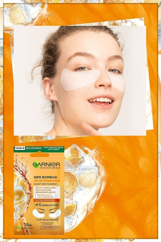 Garnier Nem Bombası Göz Altı Torbalarına Karşı Kağıt Göz Maskesi