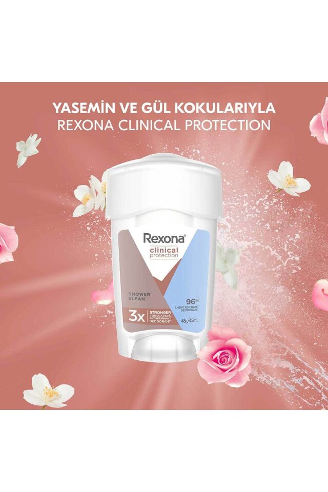 Rexona Clinical Protection Kadın Stick Deodorant Shower Clean 45 ml
