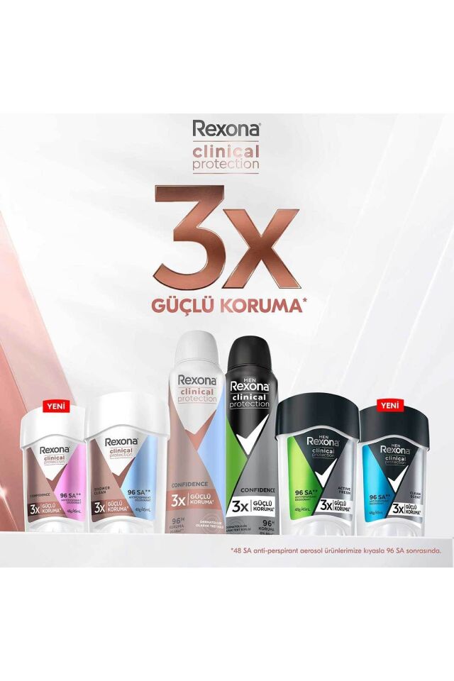 Rexona Clinical Protection Kadın Stick Deodorant Shower Clean 45 ml