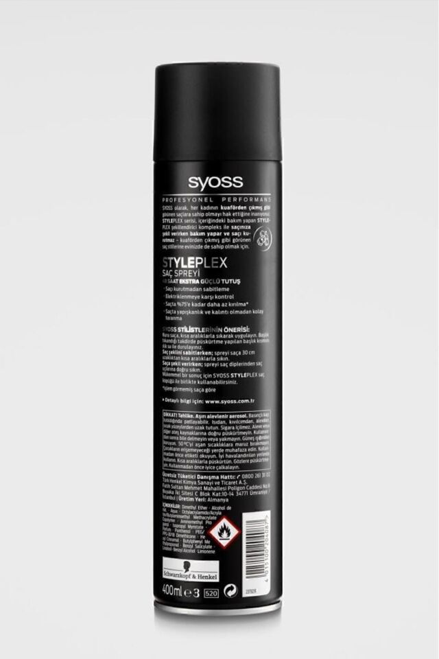 Syoss Style Plex Saç Spreyi 400 ml - Şekillendirme ve Koruma