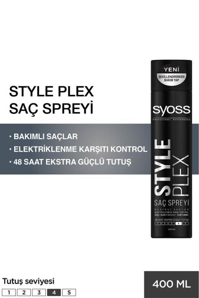 Syoss Style Plex Saç Spreyi 400 ml - Şekillendirme ve Koruma