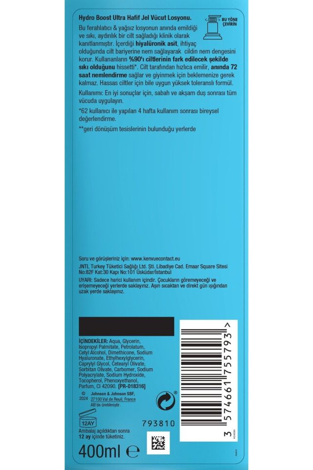 Neutrogena Hydro Boost Jel Vücut Losyonu 400 ml