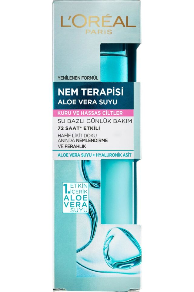 Loreal Paris Nem Terapisi Aloe Vera Suyu Kuru Ve Hassas Ciltler Krem 70 Ml