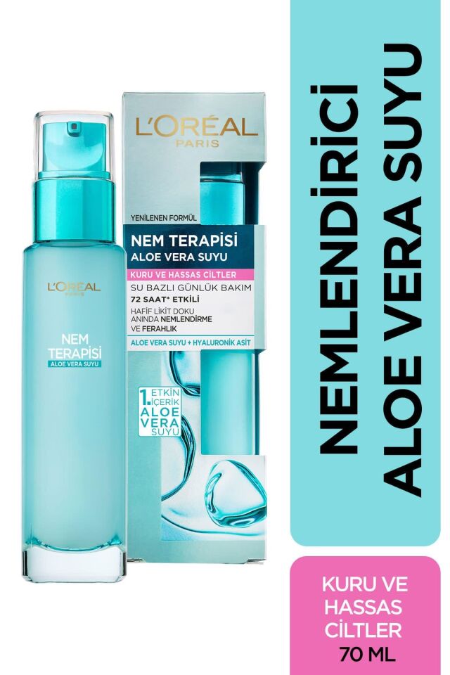 Loreal Paris Nem Terapisi Aloe Vera Suyu Kuru Ve Hassas Ciltler Krem 70 Ml