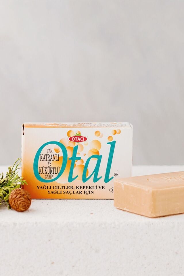 Otacı Otal Çam Katranlı Ve Kükürtlü Sabun 80 gr Yağlı Kepekli Saçlara ve Ciltlere