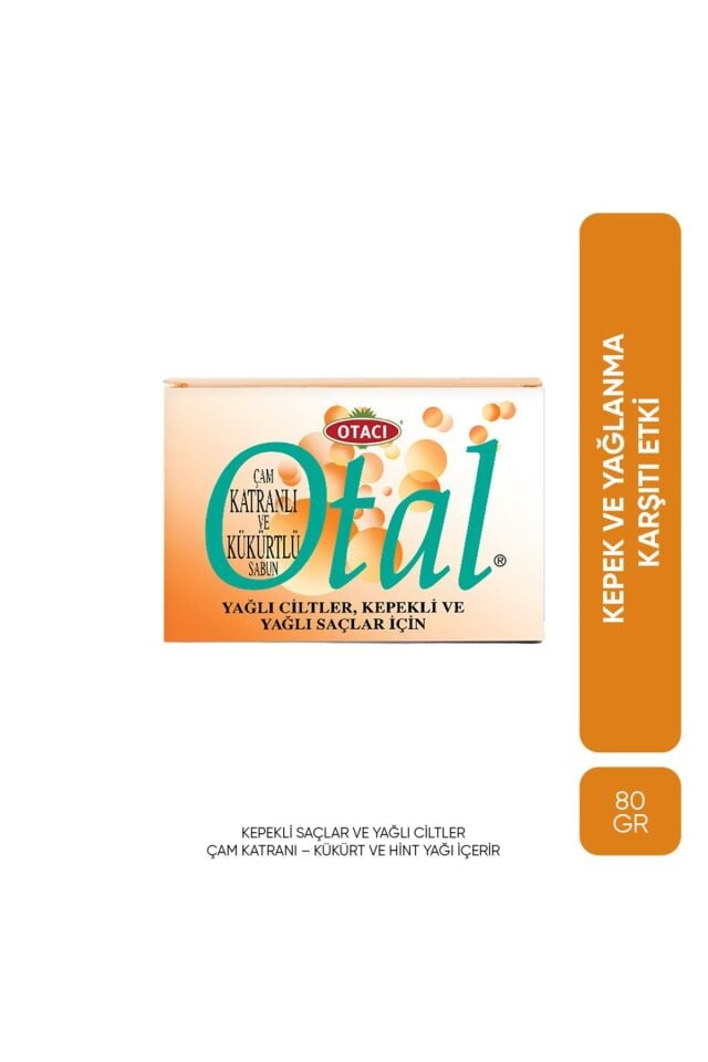 Otacı Otal Çam Katranlı Ve Kükürtlü Sabun 80 gr Yağlı Kepekli Saçlara ve Ciltlere