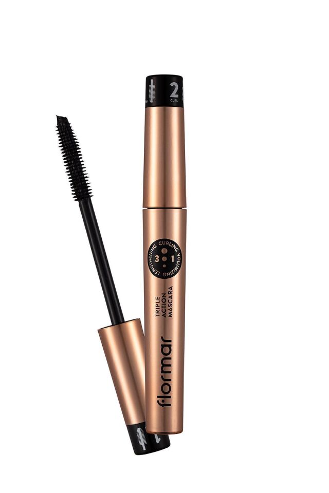 Flormar 3 Kademeli Ayarlanabilir Maskara (SİYAH) - Triple Action Mascara - 001 -