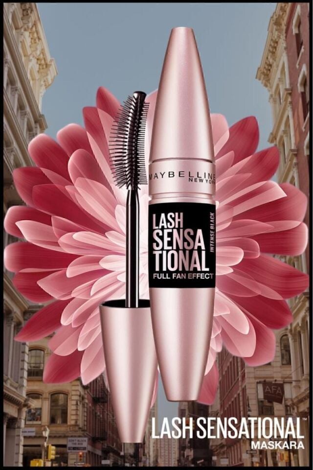 Maybelline New York Lash Sensational Yelpaze Etkili Intense Black Maskara - Ekstra Siyah