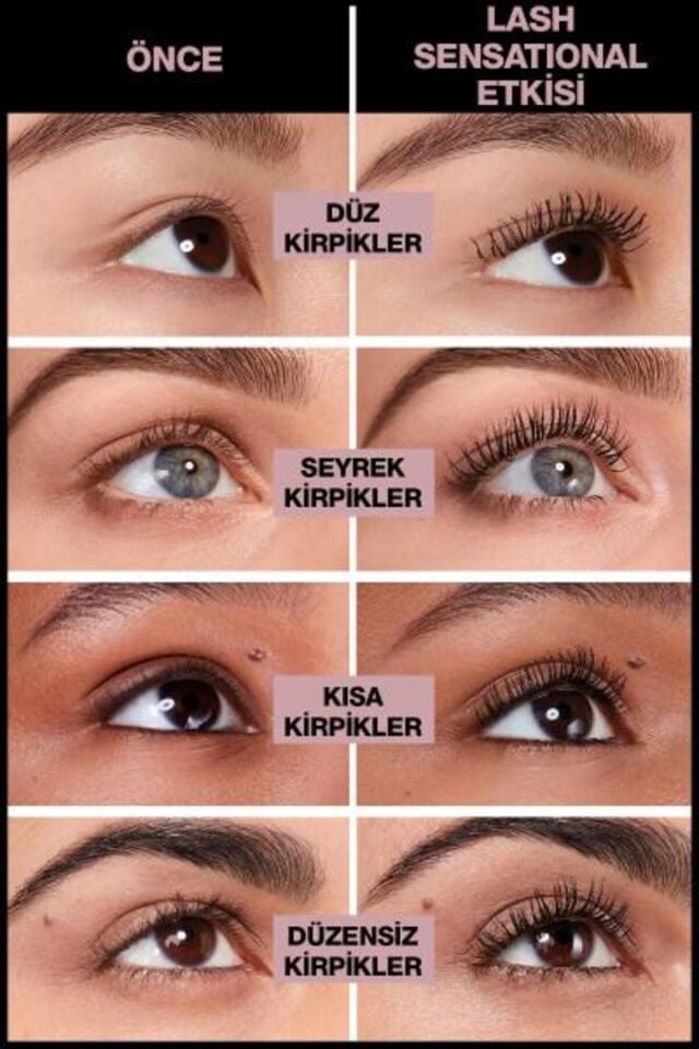 Maybelline New York Lash Sensational Yelpaze Etkili Siyah Maskara