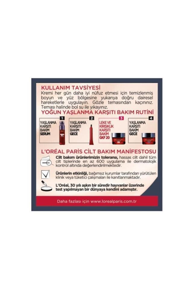 Loreal Paris Revitalift Lazer X3 Leke ve Kırışıklık Karşıtı Bakım GKF25 SPF25