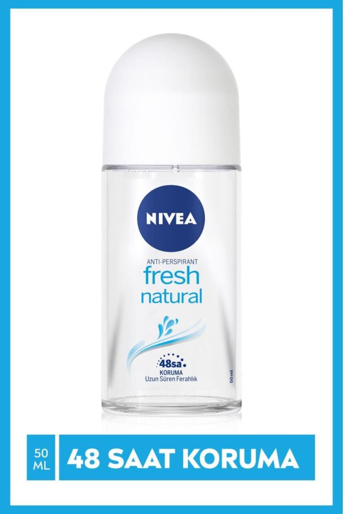 Nivea Kadın Roll-on Deodorant Fresh Natural 50ml, 48 Saat Anti-perspirant Ter Koruması, Okyanus Özleri