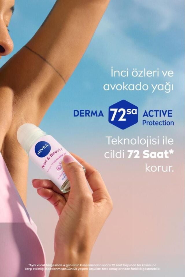 Nivea Kadın Roll-on Deodorant Pearl & Beauty 50ml, 72saat Anti-perspirant, Yumuşak Ve Pürüzsüz Koltuk Altı