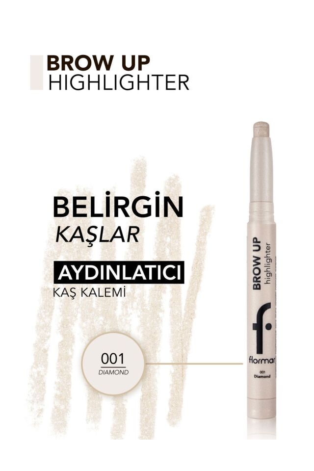Flormar Asansörlü Aydınlatıcı Kaş Kalemi Gümüş -brow Up Highlighter Pencil-001 Diamond-